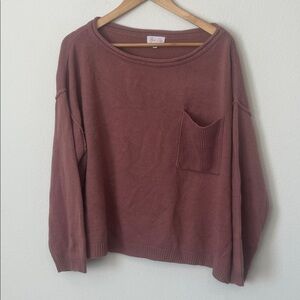 Pink Lily Pink Boxy Oversized Sweater